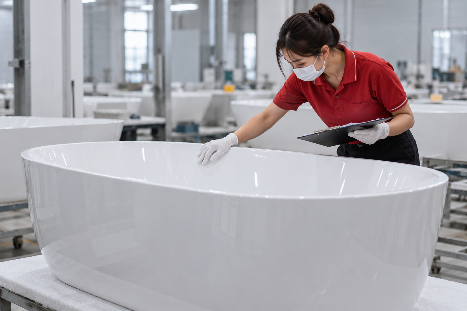 Acrylic bathtub quality inspection